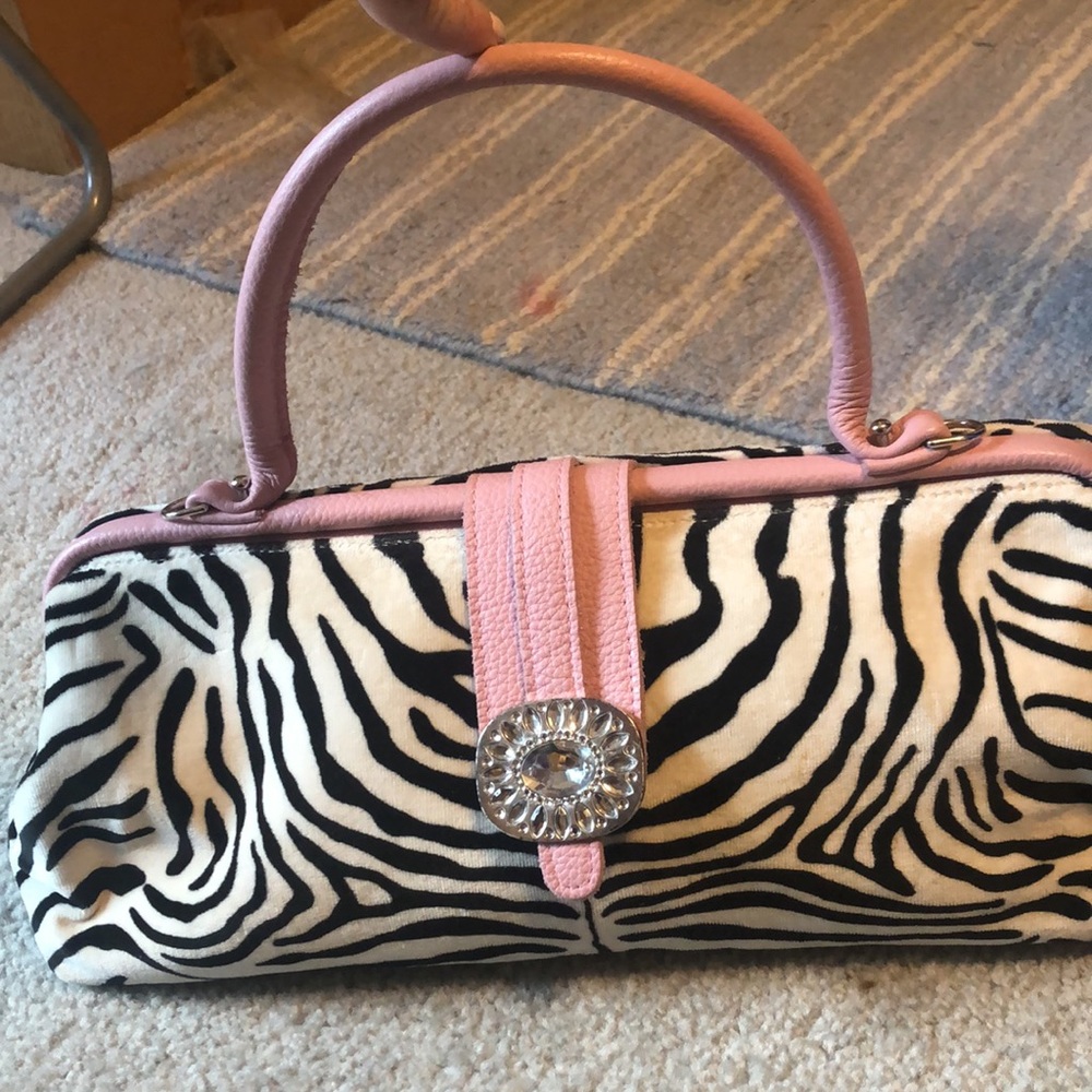 Raviani zebra print handbag